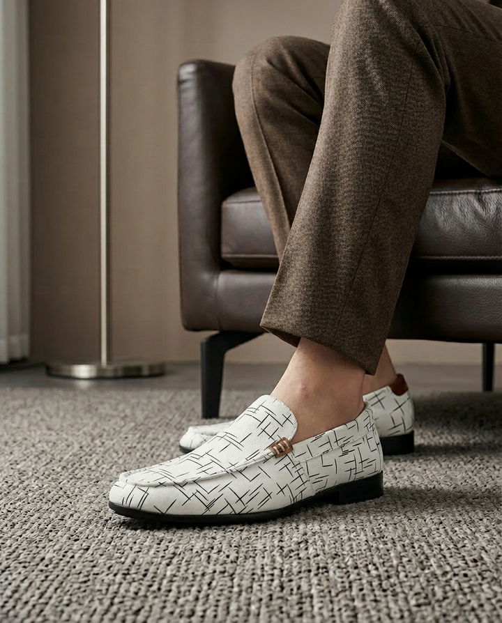 Mokasyny męskie skórzane | Wsuwane | Materiał oddychający | Na co dzień