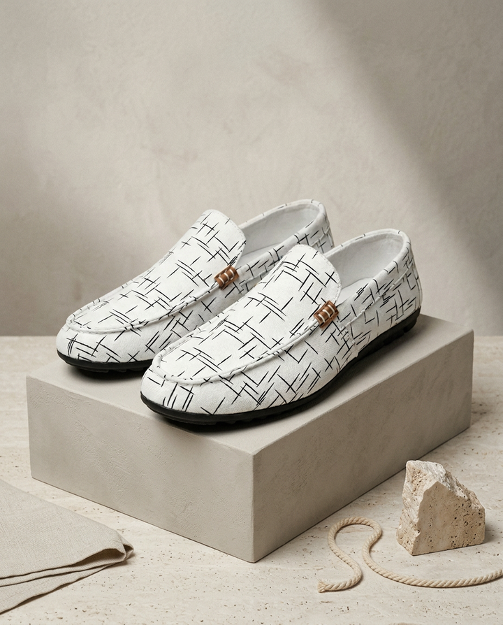 Mokasyny męskie skórzane | Wsuwane | Materiał oddychający | Na co dzień