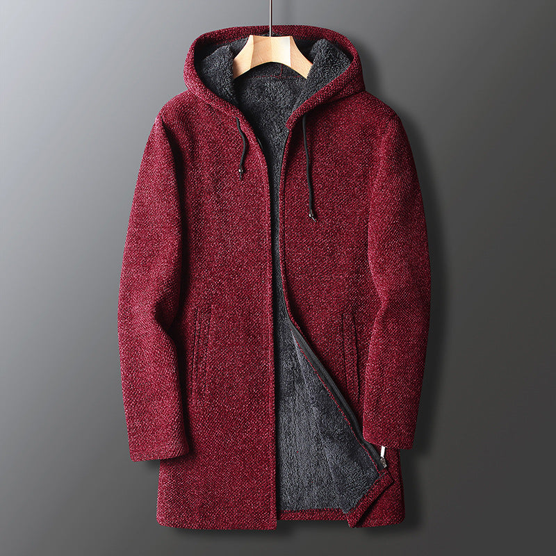 Męska Kurtka z Kapturem | Elegancki Styl | Miękka Podszewka | Na Jesień i Zimę