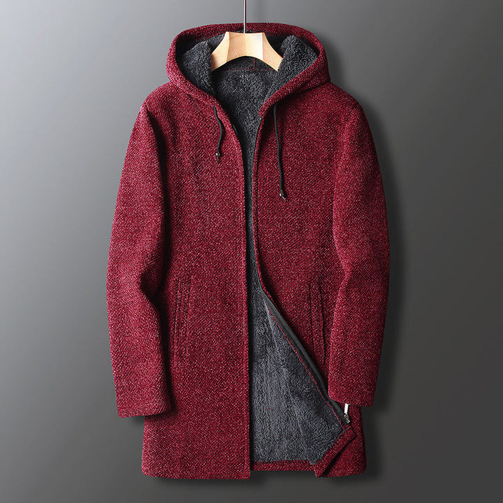 Męska Kurtka z Kapturem | Elegancki Styl | Miękka Podszewka | Na Jesień i Zimę