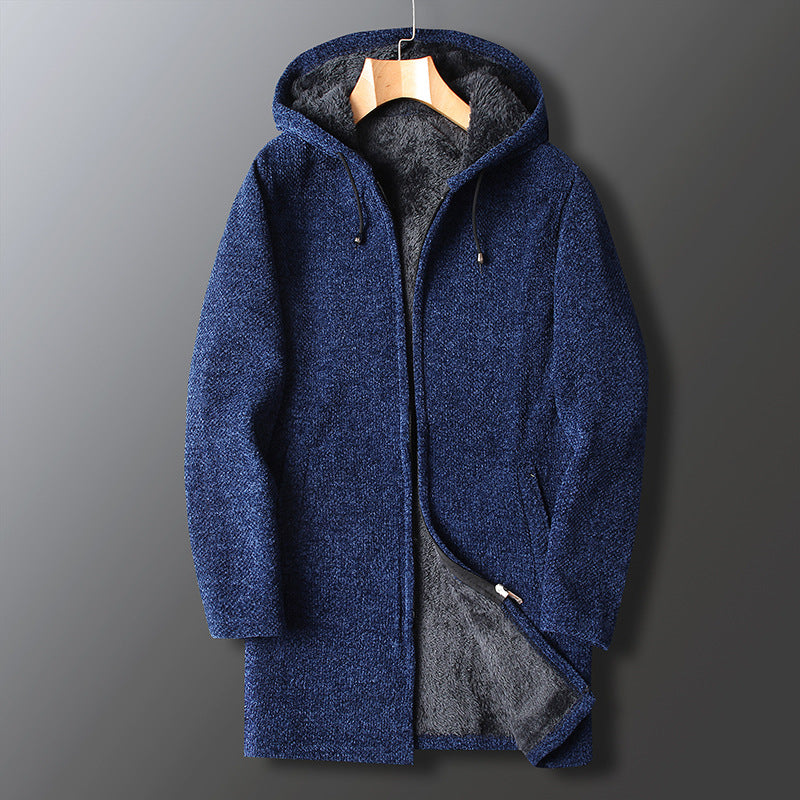Męska Kurtka z Kapturem | Elegancki Styl | Miękka Podszewka | Na Jesień i Zimę