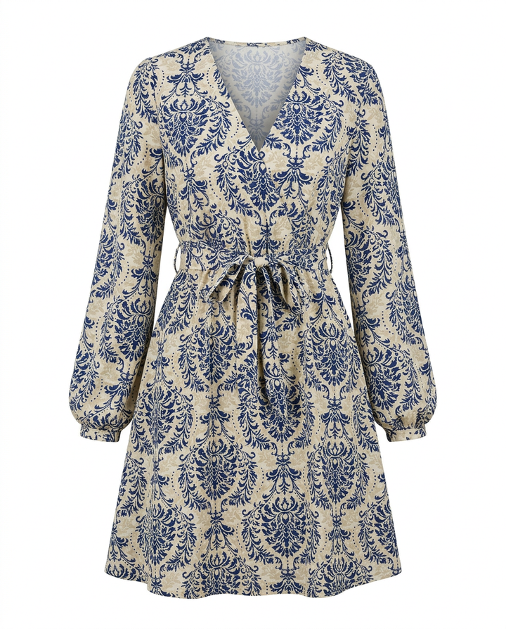 Sukienka Damska Krótka Sukienki Letnie | Luźny Krój | Bufiaste Rękawy | Na Lato