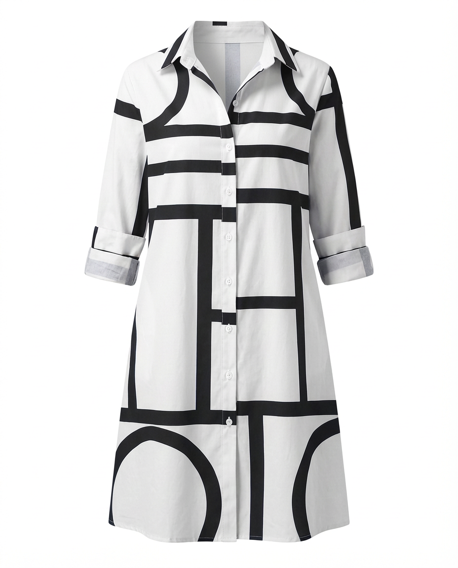 Sukienka Damska Letnia Elegancka | Dopasowany Krój | Wygodne Kieszenie | Na Co Dzień