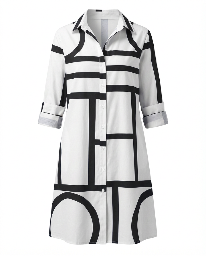 Sukienka Damska Letnia Elegancka | Dopasowany Krój | Wygodne Kieszenie | Na Co Dzień