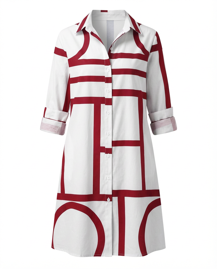 Sukienka Damska Letnia Elegancka | Dopasowany Krój | Wygodne Kieszenie | Na Co Dzień