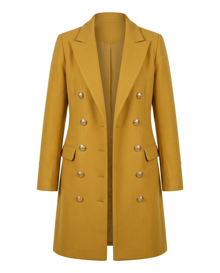 Płaszcz Zimowy Damski Płaszcz Damski Zimowy | Długi Krój | Funkcjonalne Kieszenie | Na Zimę i Pory Przejściowe