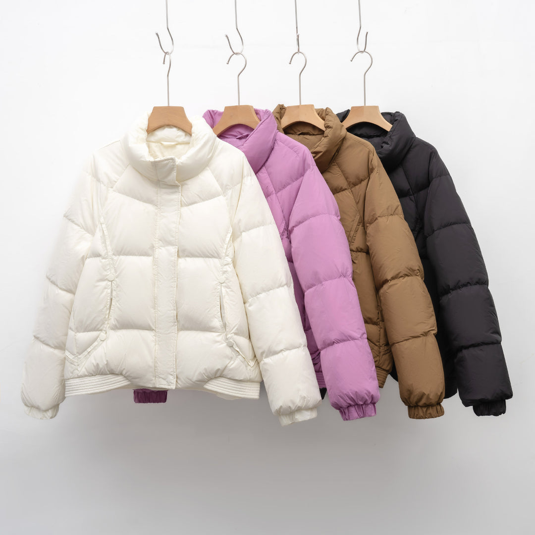 Pikowana Kurtka Damska | Wypełniona i Komfortowa | Wysoka Stójka | Idealna na Zimę