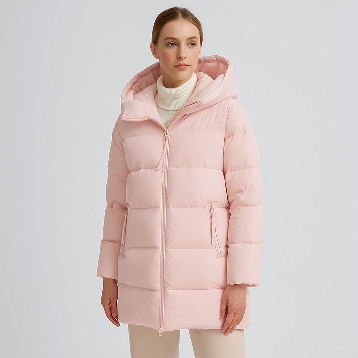 Pikowana Kurtka z Kapturem | Ciepła i Lekka | Idealna na Zimę