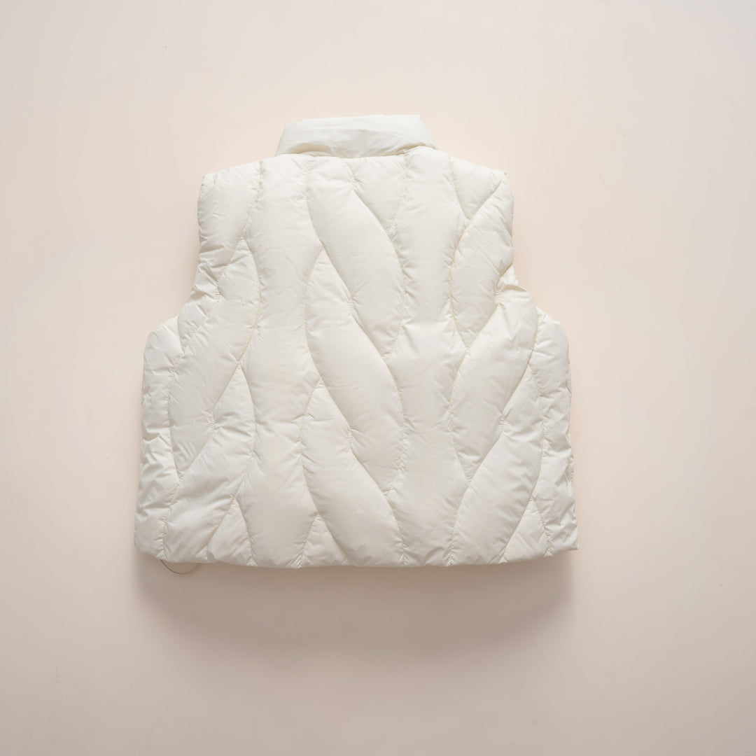 Pikowana Kamizelka Bez Rękawów | Wysoki Kołnierz | Ciepła i Lekka