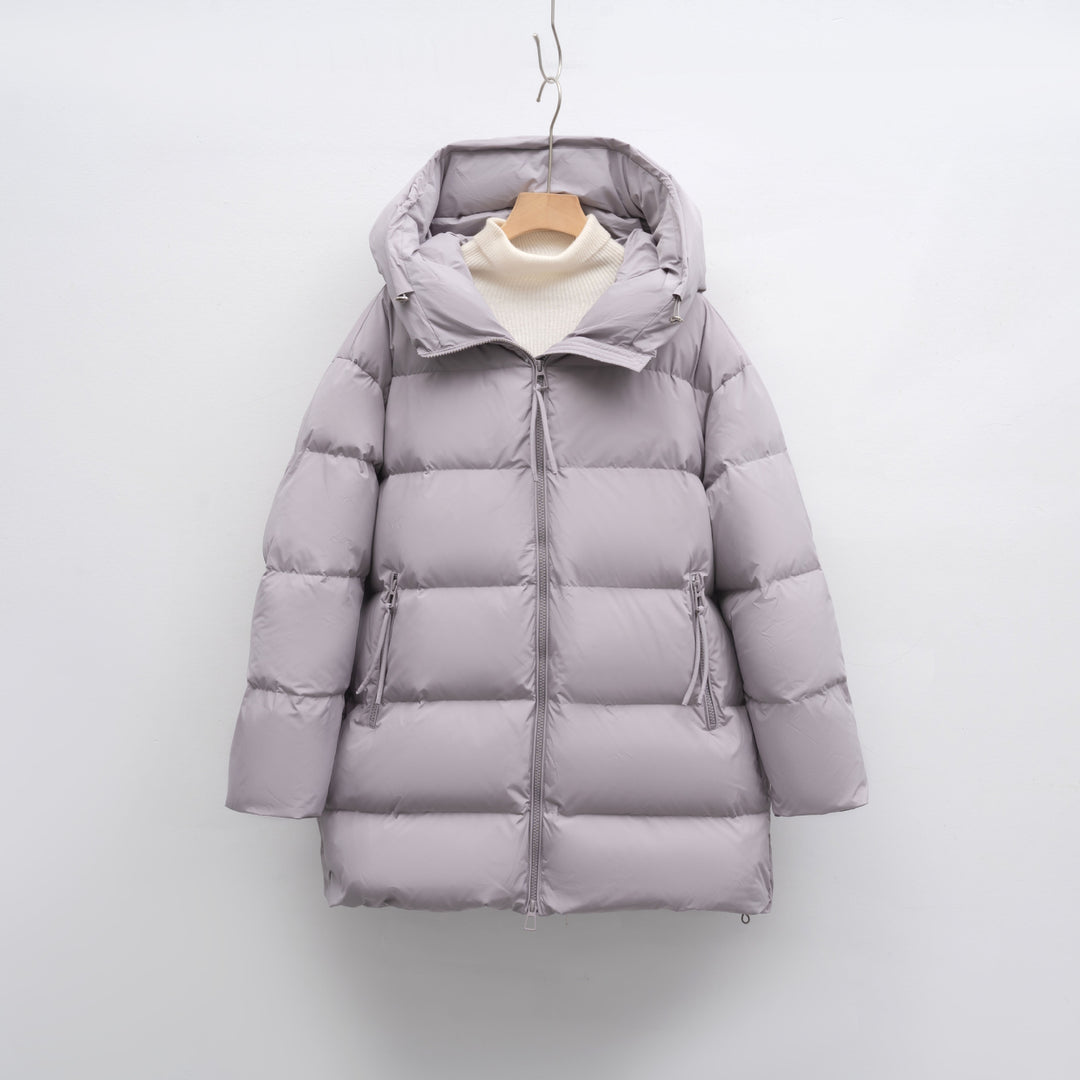 Pikowana Kurtka z Kapturem | Ciepła i Lekka | Idealna na Zimę