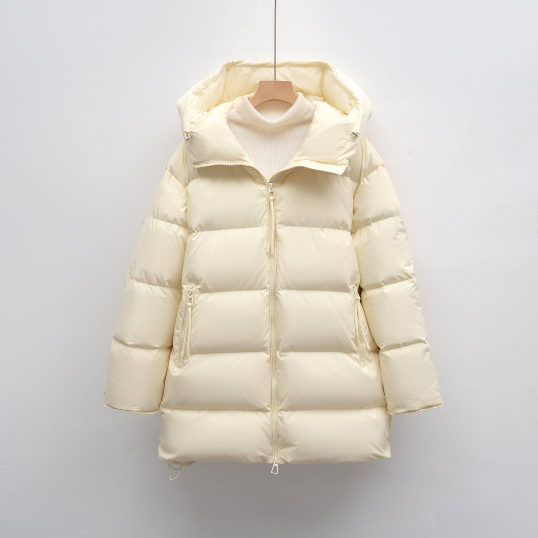 Pikowana Kurtka z Kapturem | Ciepła i Lekka | Idealna na Zimę