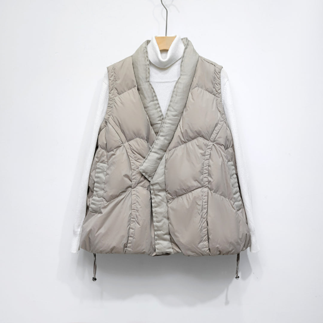 Kamizelka Pikowana Kimono | Zakładany Fason | Regulowany Dół | Lekka i Stylowa Warstwa