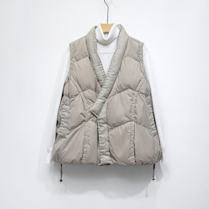 Kamizelka Pikowana Kimono | Zakładany Fason | Regulowany Dół | Lekka i Stylowa Warstwa