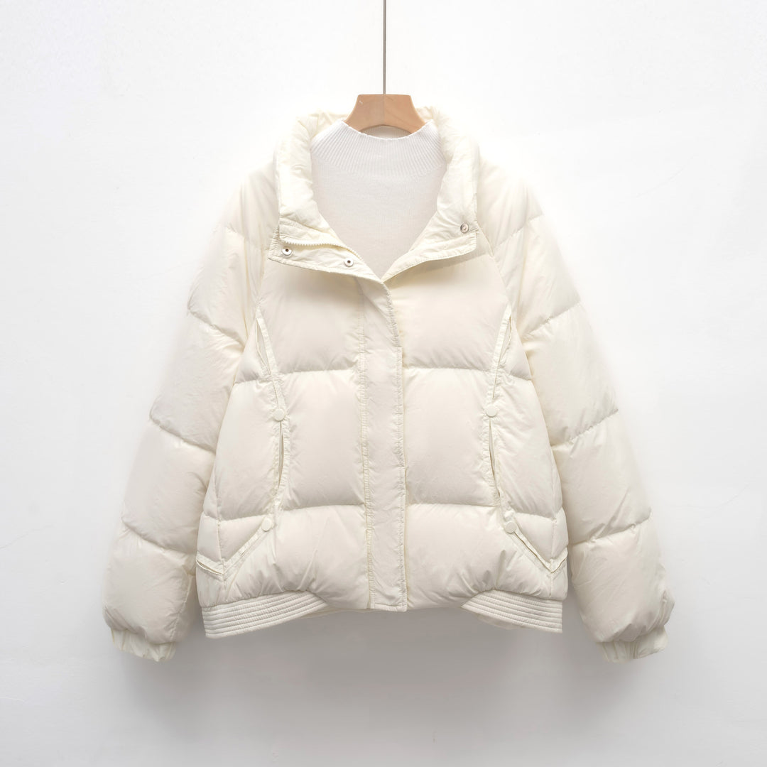 Pikowana Kurtka Damska | Wypełniona i Komfortowa | Wysoka Stójka | Idealna na Zimę