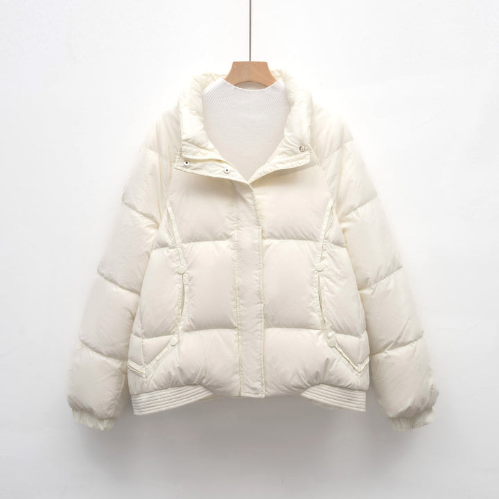 Pikowana Kurtka Damska | Wypełniona i Komfortowa | Wysoka Stójka | Idealna na Zimę