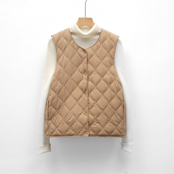 Dwustronna Kamizelka Pikowana | Lekka i Uniwersalna | Zapięcie na Napki | Idealna na Przejściowy Sezon