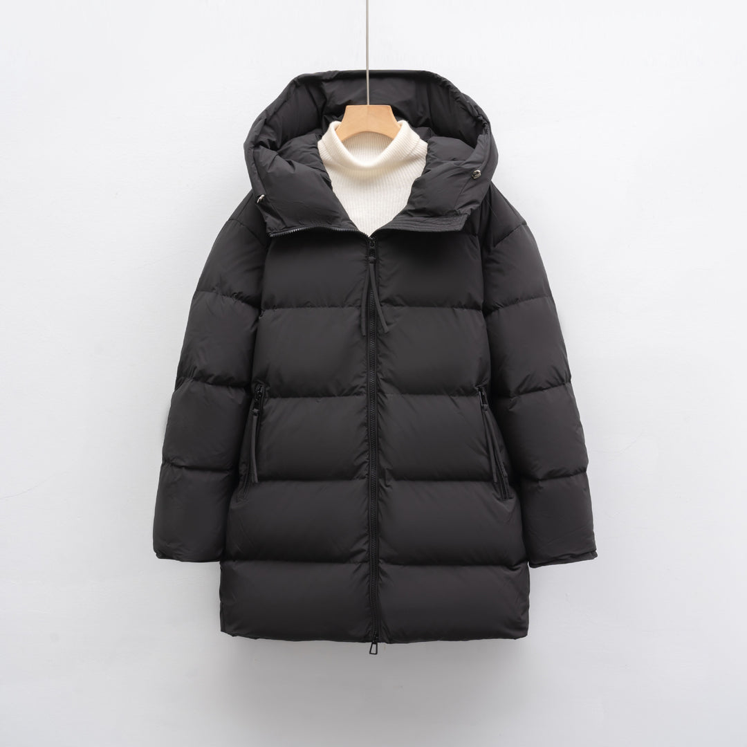 Pikowana Kurtka z Kapturem | Ciepła i Lekka | Idealna na Zimę