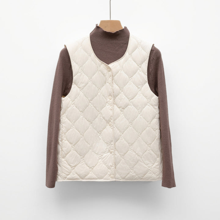 Dwustronna Kamizelka Pikowana | Lekka i Uniwersalna | Zapięcie na Napki | Idealna na Przejściowy Sezon