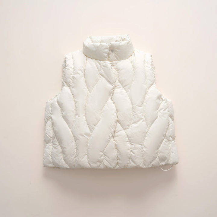 Pikowana Kamizelka Bez Rękawów | Wysoki Kołnierz | Ciepła i Lekka