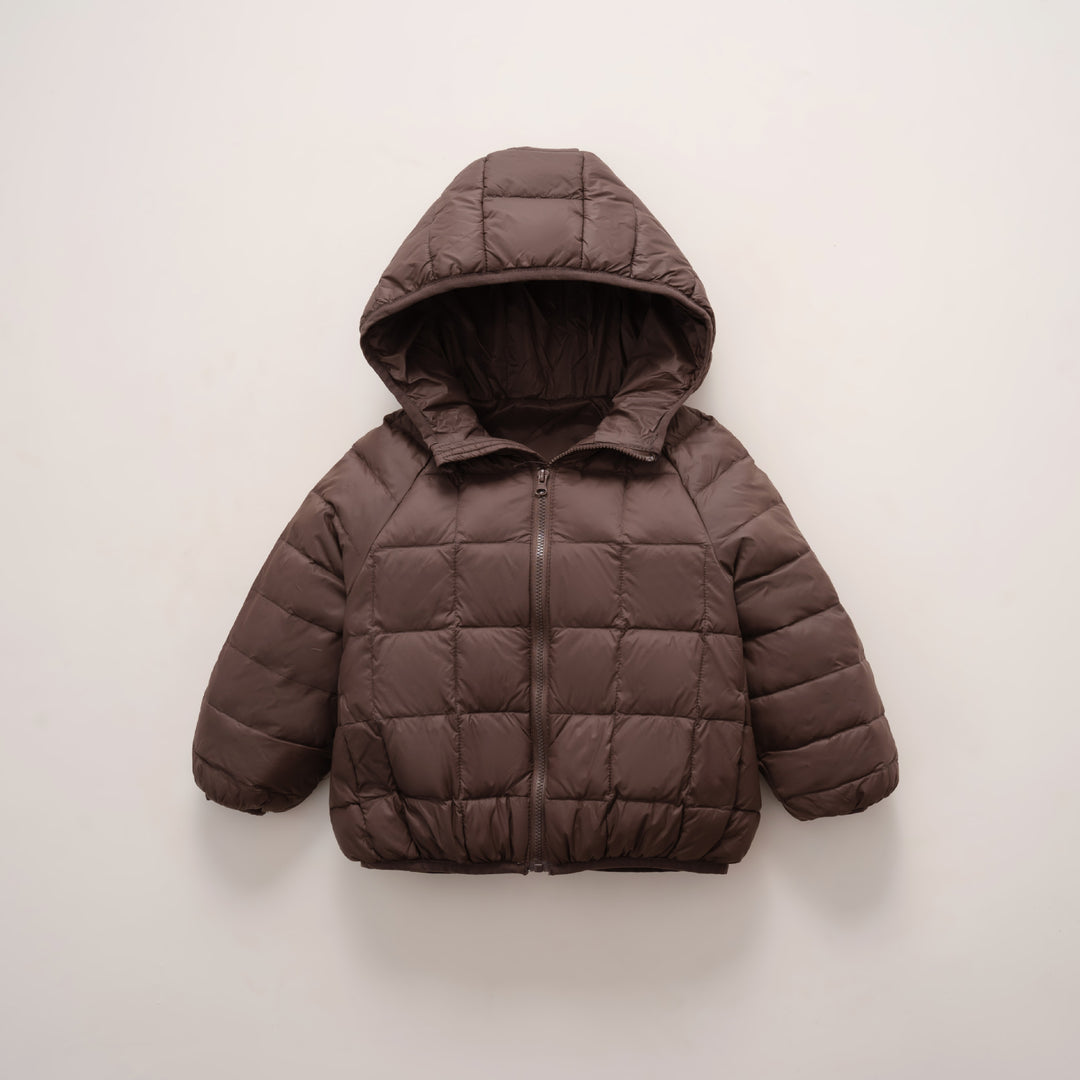 Pikowana Kurtka z Kapturem | Prosty Krój | Lekka i Funkcjonalna | Na Chłodne Dni