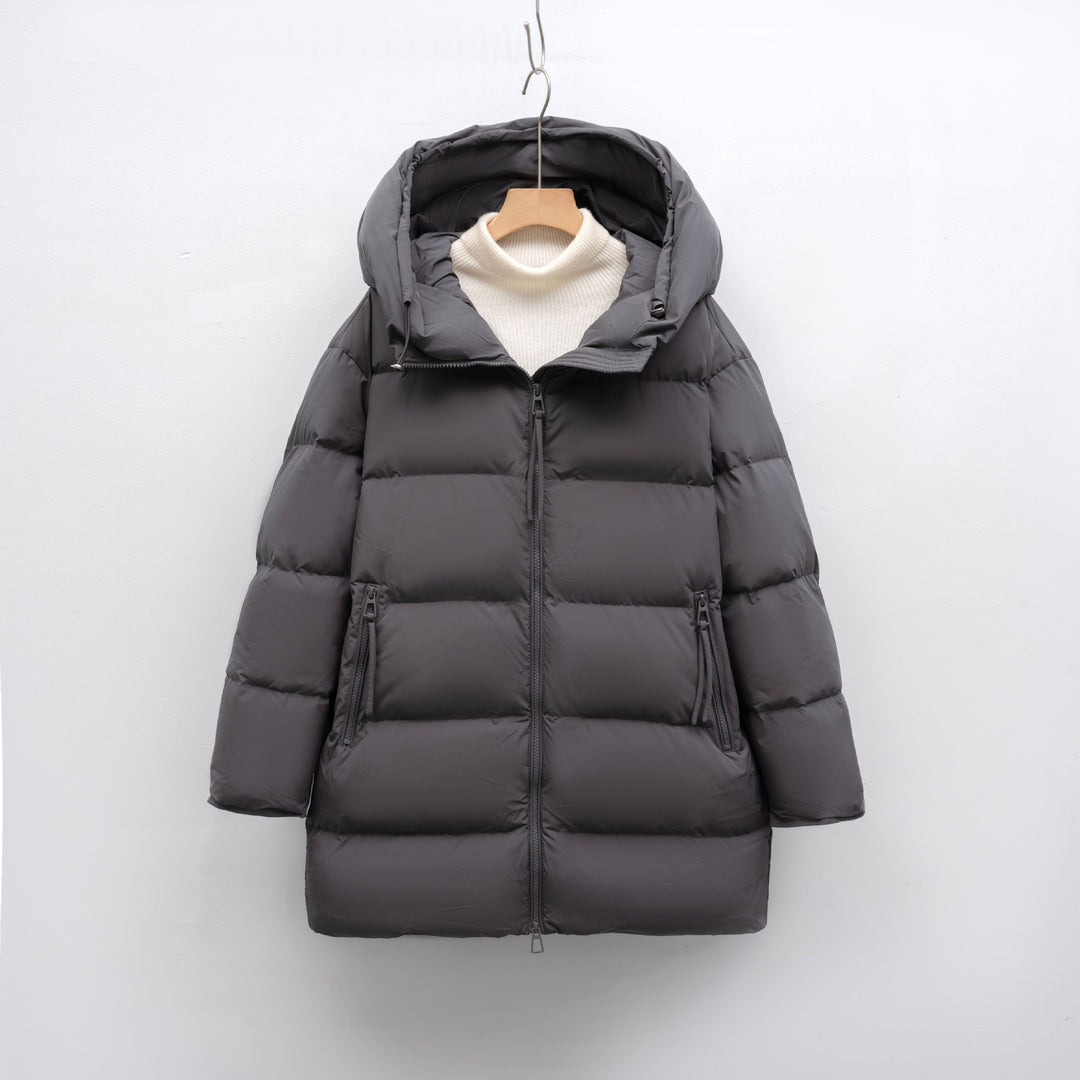 Pikowana Kurtka z Kapturem | Ciepła i Lekka | Idealna na Zimę