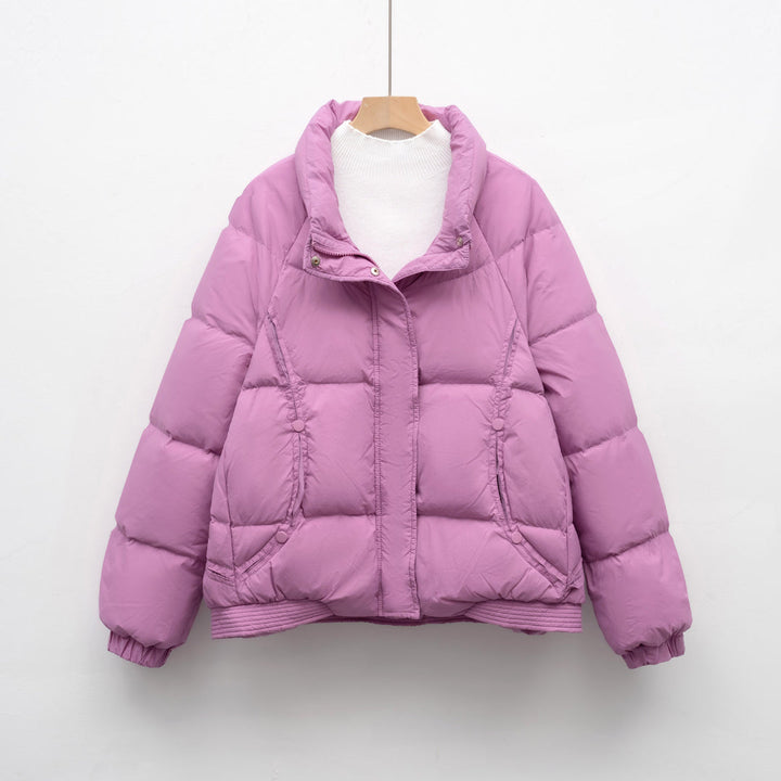 Pikowana Kurtka Damska | Wypełniona i Komfortowa | Wysoka Stójka | Idealna na Zimę