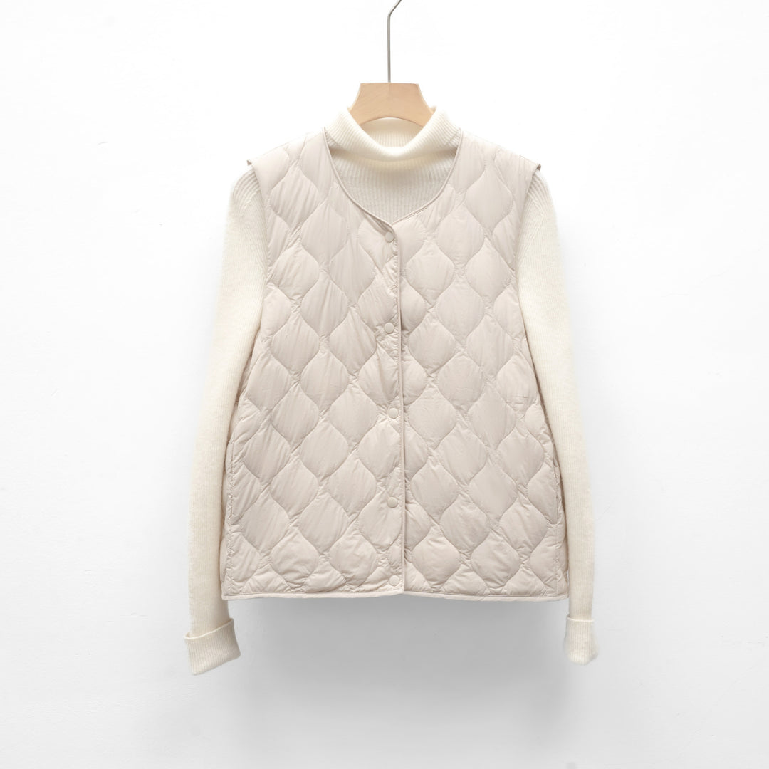 Dwustronna Kamizelka Pikowana | Lekka i Uniwersalna | Zapięcie na Napki | Idealna na Przejściowy Sezon