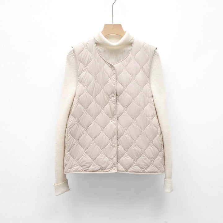 Dwustronna Kamizelka Pikowana | Lekka i Uniwersalna | Zapięcie na Napki | Idealna na Przejściowy Sezon