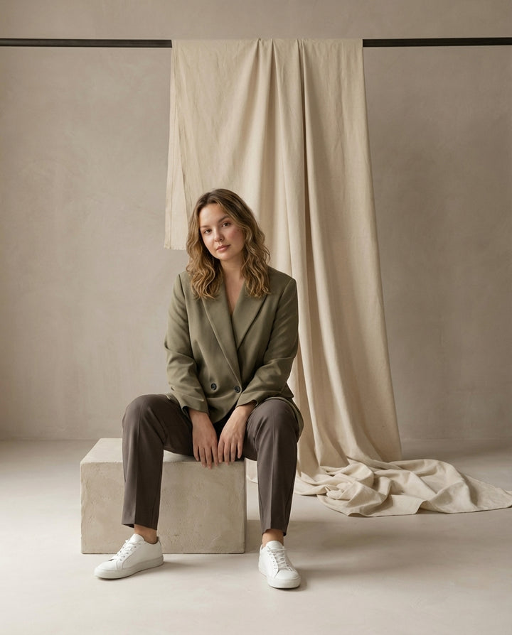 Marynarka Damska Dwurzędowa Marynarki Damskie | Klasyczny Krój | Strukturalny Kołnierz | Do Pracy i Na Co Dzień