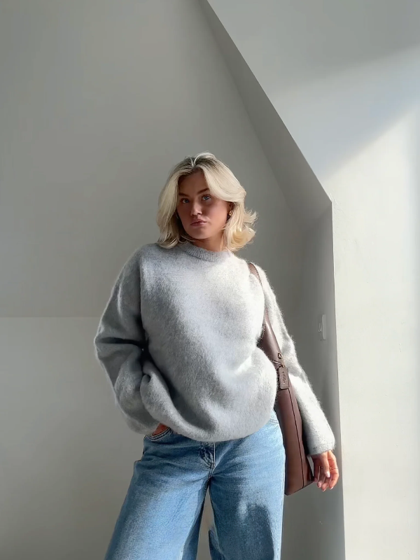 Sweter z Miękkiej Przędzy | Oversize | Komfort na Co Dzień