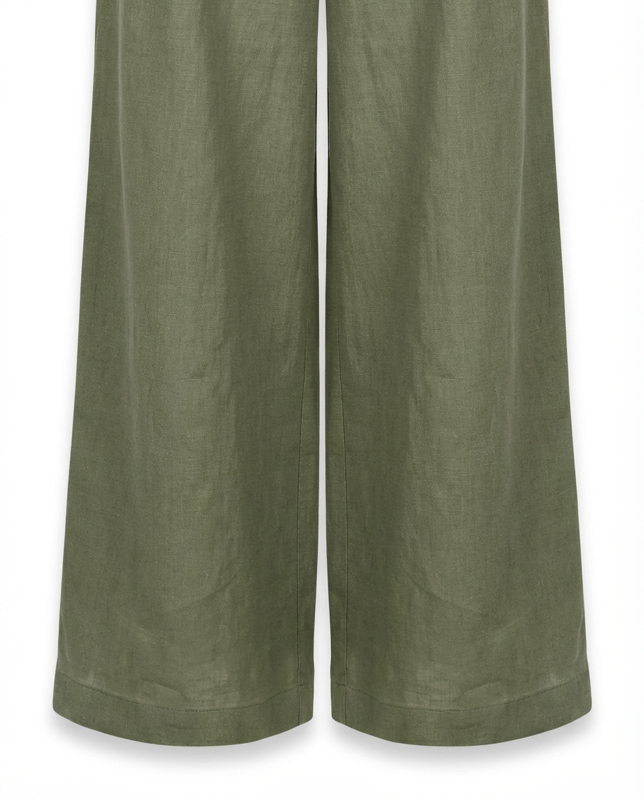 Spodnie Palazzo Palazzo Spodnie | Luźny Krój | Detale Zapinane na Guziki | Na Lato