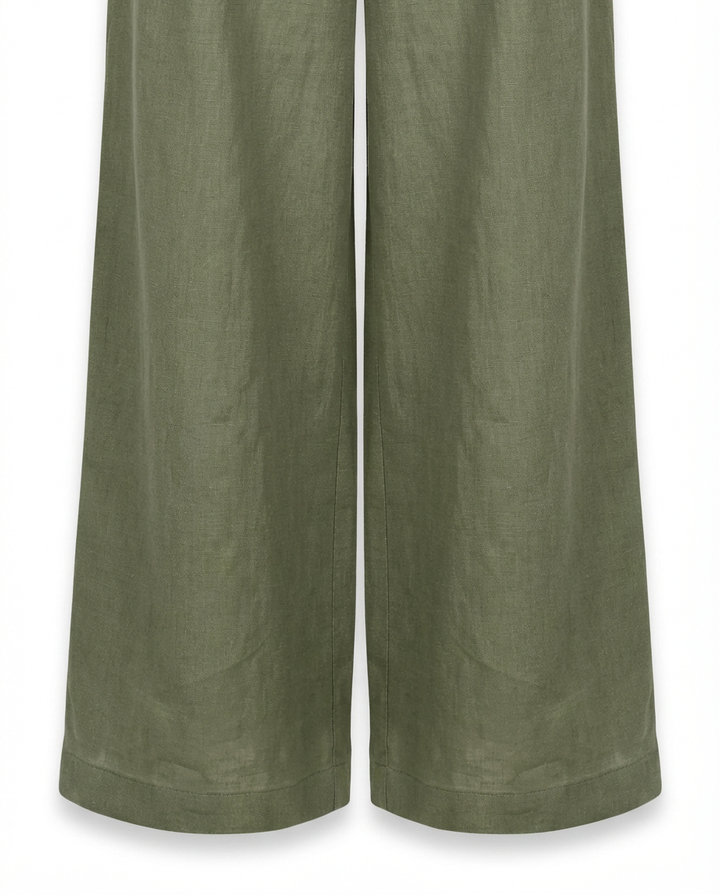 Spodnie Palazzo Palazzo Spodnie | Luźny Krój | Detale Zapinane na Guziki | Na Lato