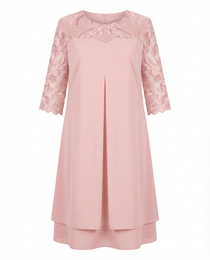 Sukienka Plus Size Sukienki Na Wesele | Elegancki Krój | Przezroczyste Rękawy | Na Wesele