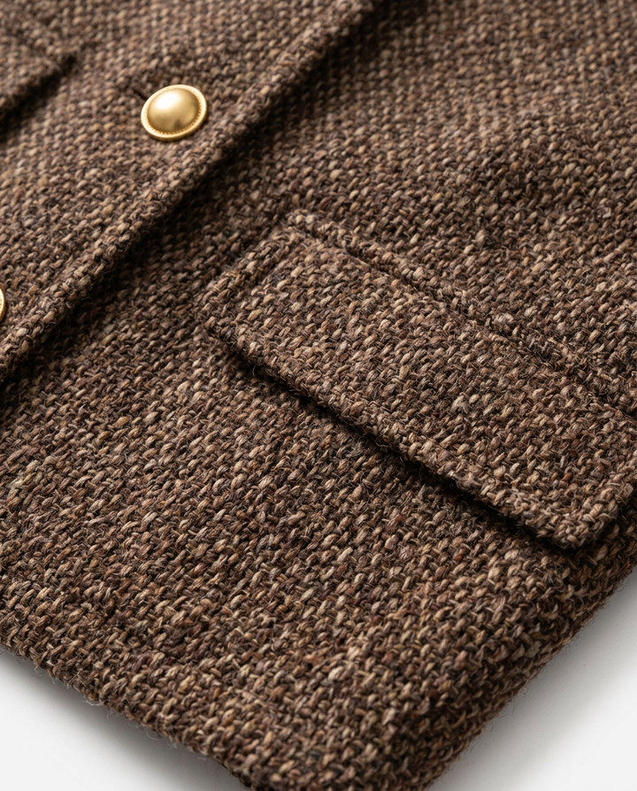 Marynarka Damska Czarna Elegancka | Dopasowany Krój | Guziki | Do Pracy i Na Wyjścia