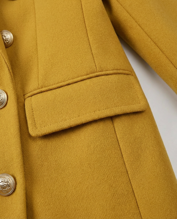 Płaszcz Zimowy Damski Płaszcz Damski Zimowy | Długi Krój | Funkcjonalne Kieszenie | Na Zimę i Pory Przejściowe