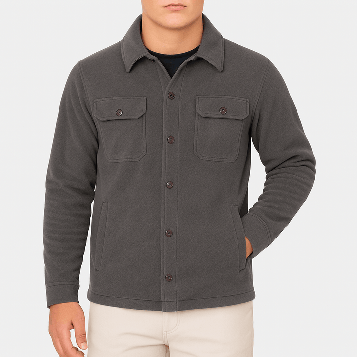 Koszulowa Kurtka Męska | Klasyczny Kołnierz | Lekka i Dopasowana Warstwa