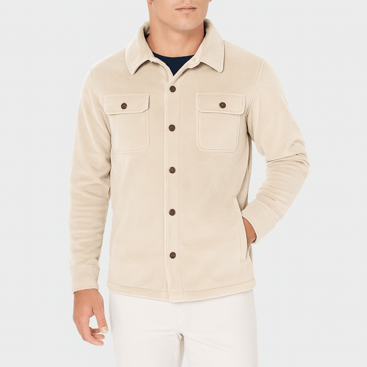 Koszulowa Kurtka Męska | Klasyczny Kołnierz | Lekka i Dopasowana Warstwa