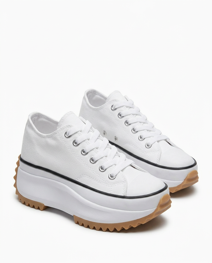 Trampki Damskie Tenisówki | Wysoka Podeszwa | Wsuwany Styl | Na Co Dzień