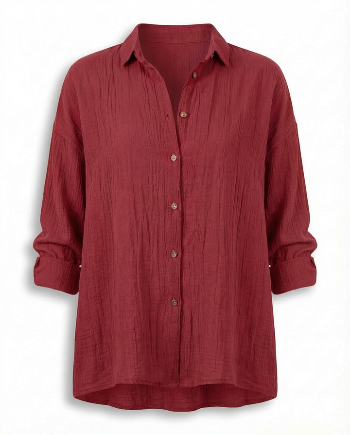 Koszula Damska Elegancka | Dopasowany Krój | Plisowany Design | Do Pracy i Na Wyjścia