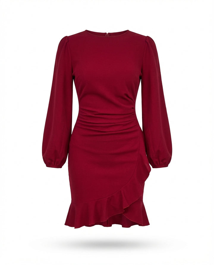 Sukienka Damska Letnia z Falbaną | Luźny Krój | Lekki Materiał | Na Wiosnę i Lato