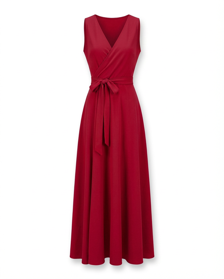 Sukienka na Wesele Damska Elegancka | Dopasowany Krój | Wyrafinowany Dekolt | Na Wiosnę i Lato