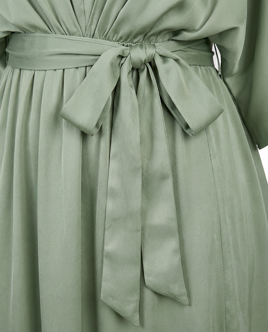 Sukienka na Wesele Damska Elegancka | Luźny Krój | Wysokie Rozcięcie | Na Wiosnę i Lato