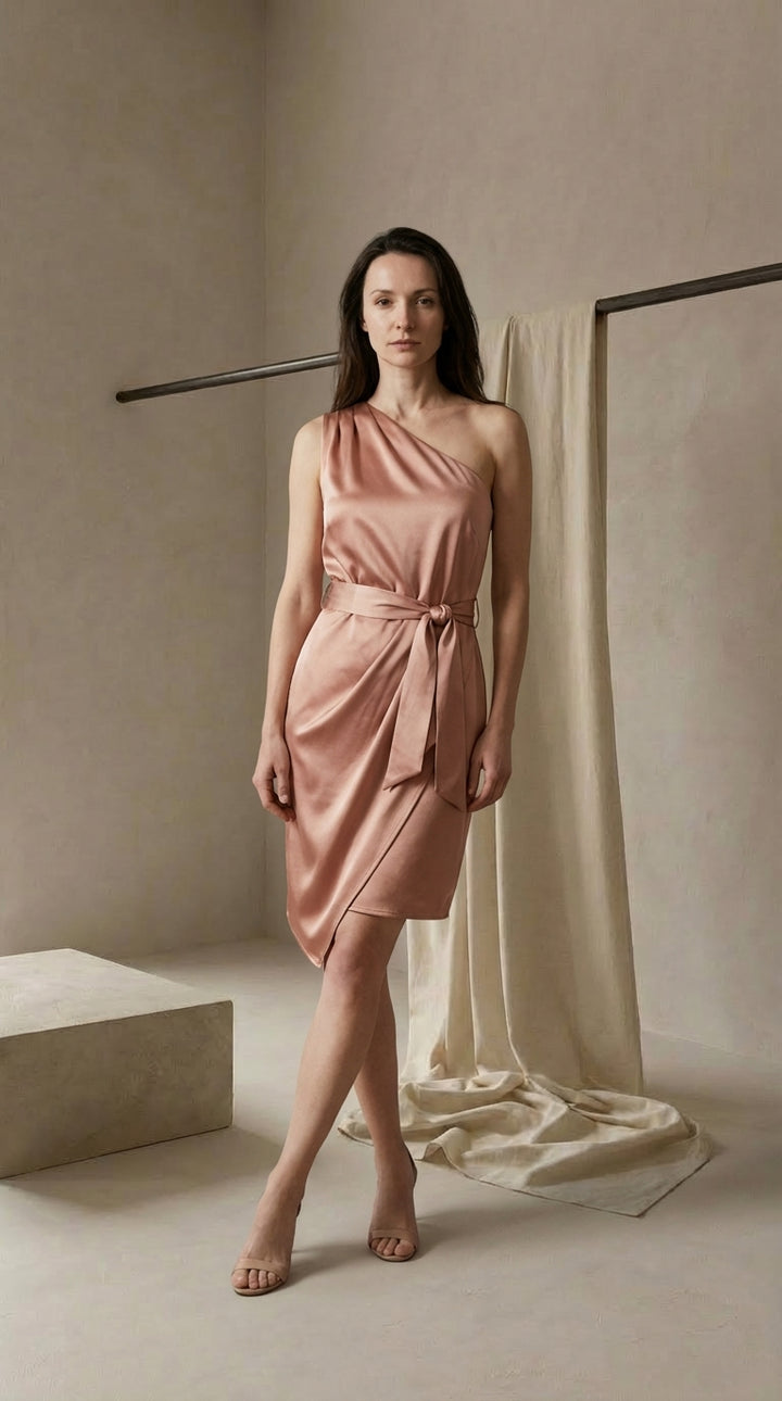 Sukienka Damska Letnia | Asymetryczny Krój | Lekki Materiał | Na Co Dzień