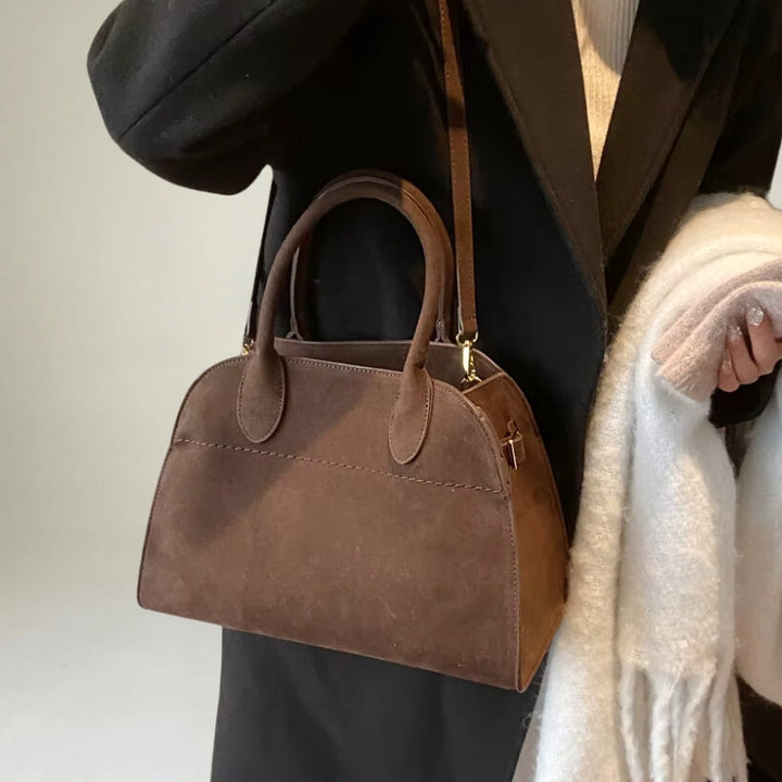 Damska Torebka Kuferek | Skórzana z Krótkimi Uchwytami | Elegancki Minimalistyczny Styl