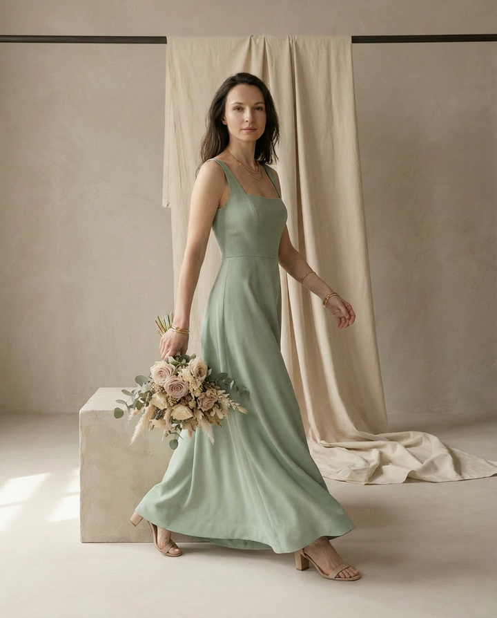 Sukienka na Wesele Damska Sukienka Letnia | Wcięta Talia | Opływowa Sylwetka | Na Wiosnę i Lato