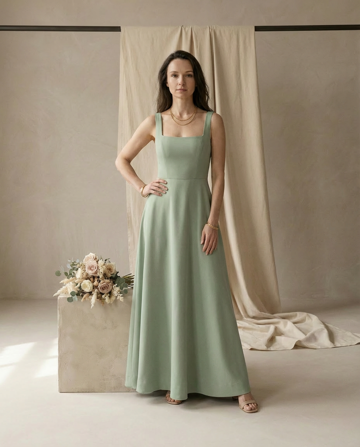 Sukienka na Wesele Damska Sukienka Letnia | Wcięta Talia | Opływowa Sylwetka | Na Wiosnę i Lato