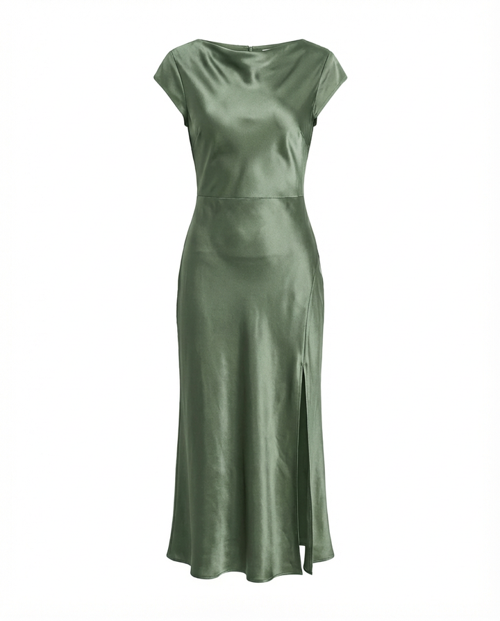 Suknia Wieczorowa Długa | Dopasowany Krój | Wyrafinowane Detale | Na Oficjalne Przyjęcia