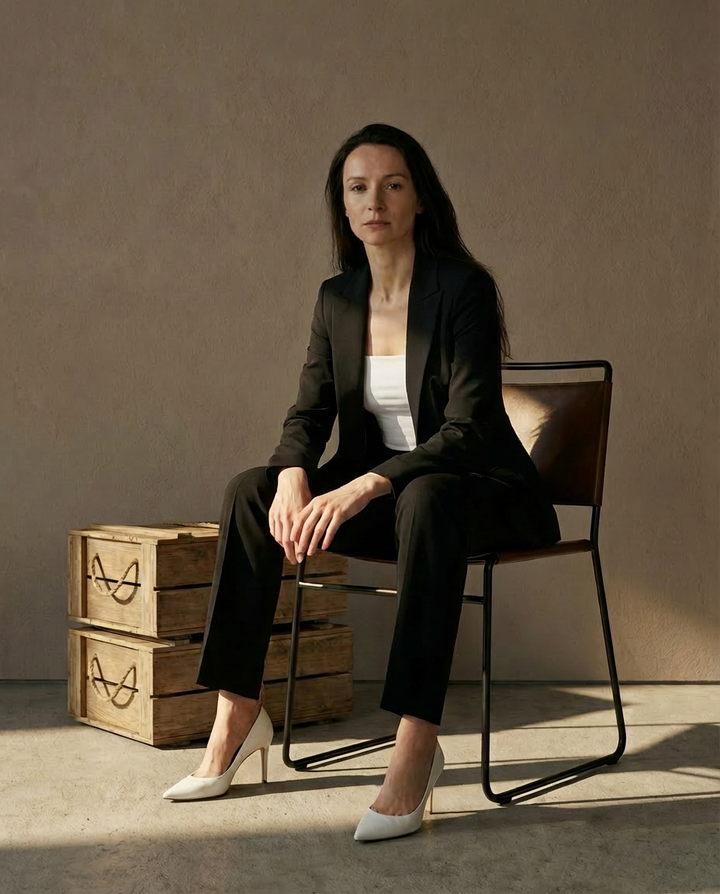 Damski Garnitur Dwuczęściowy | Elegancka Marynarka i Spodnie | Styl Biuro-Casual - 3