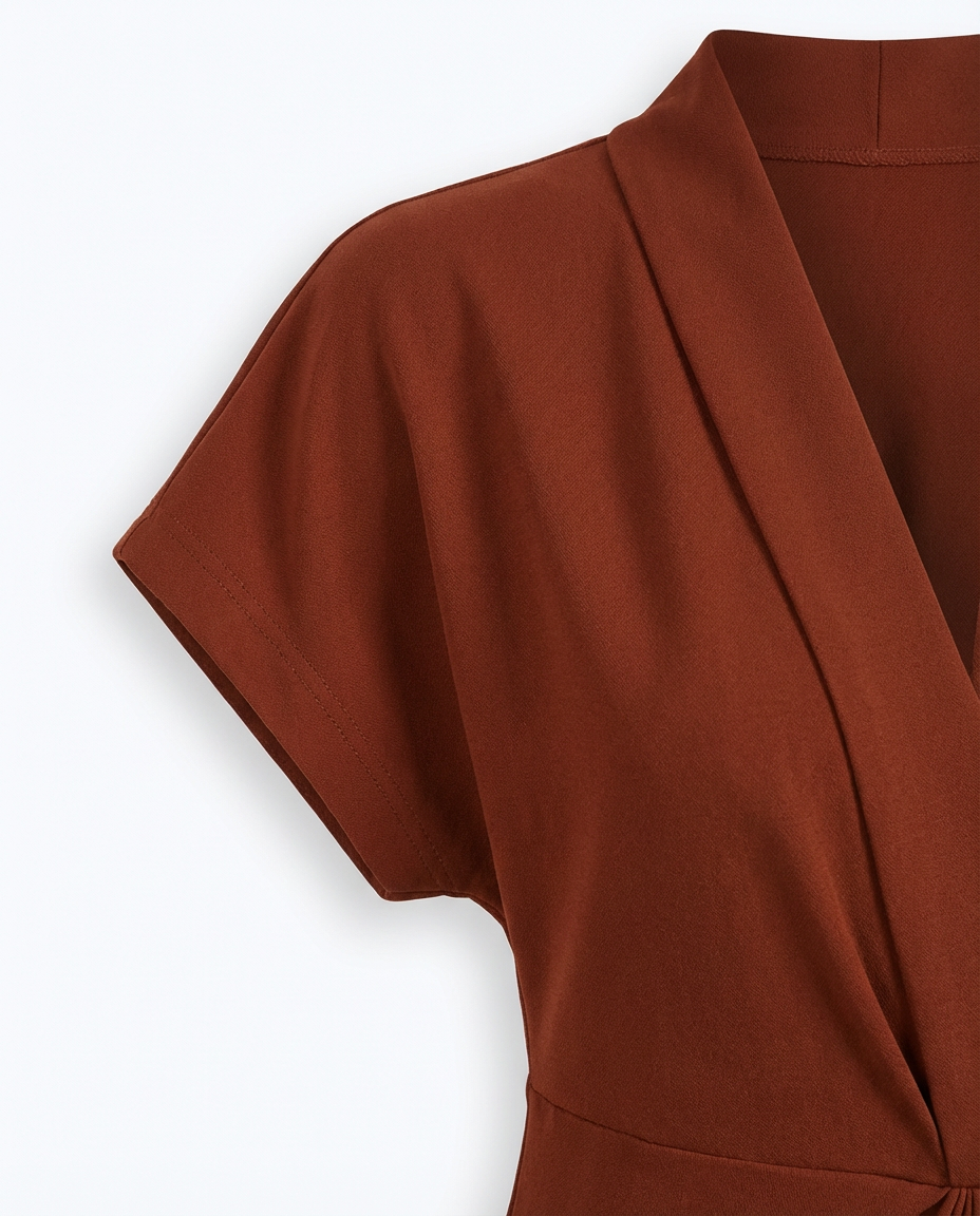 Sukienka Midi Damska Kopertowa | Regulowany Krój | Wygodne Wiązanie | Na Co Dzień i Na Wyjścia