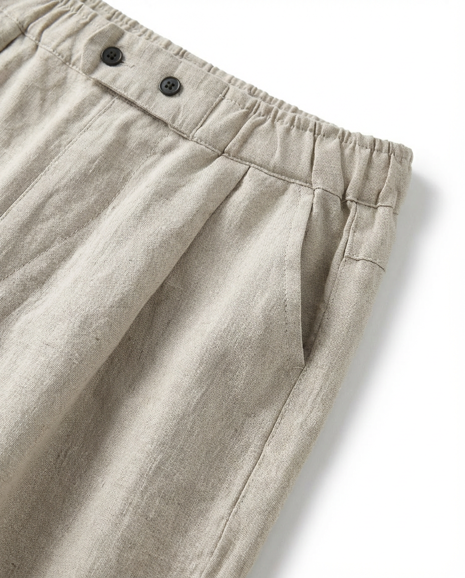 Spodnie Damskie Lniane Klasyczne | Luźny Krój | Wysoka Jakość | Na Co Dzień